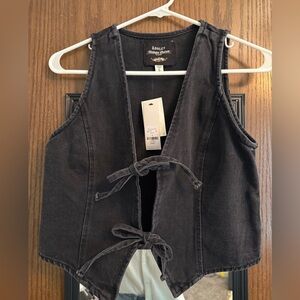 Francesca's Dark Denim Vest